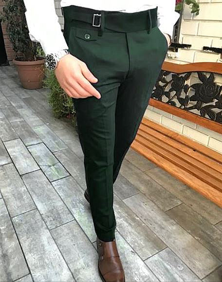 Solid Men Dark Green Polyester Formal Trouser, Regular Fit at Rs 330/piece  in Bhilwara